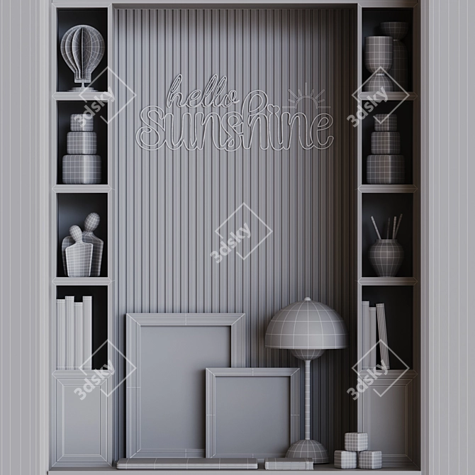 Modern 3D Wardrobe Model 3D model image 7