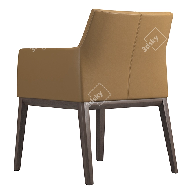 Modern Velvet Lounge Chair 3D model image 3