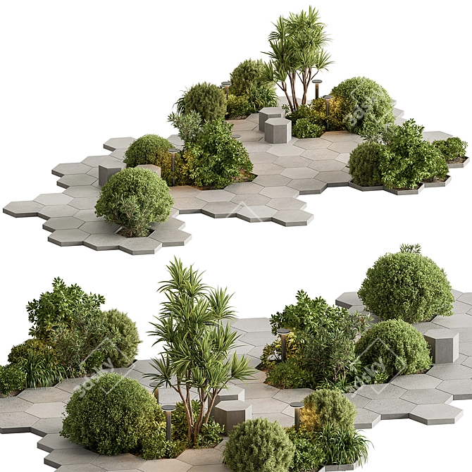 Urban Park Environment Wall Art 3D model image 1