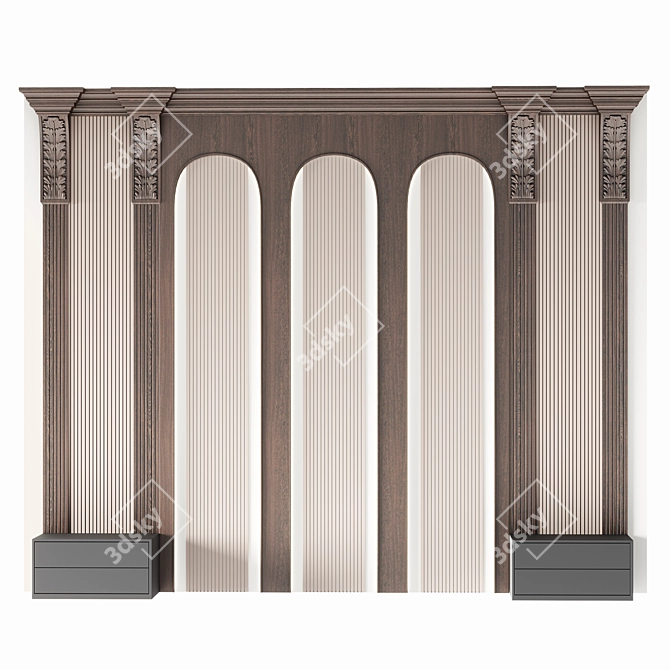 Elegant Wall Panel Art 3D model image 2