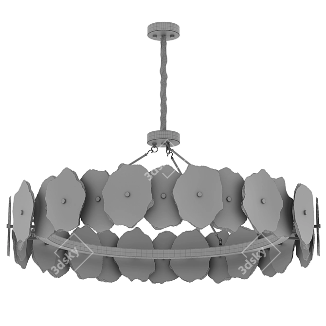 Lux Marble Chandelier LED 100cm 3D model image 4