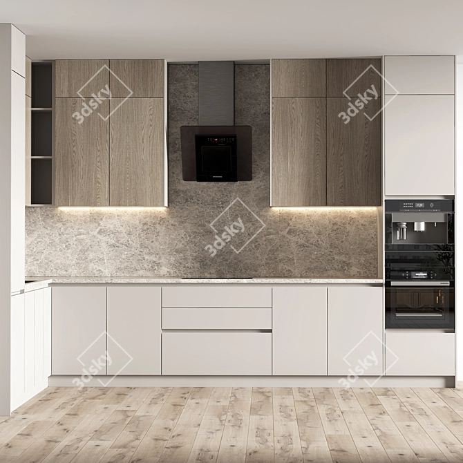 Modern Kitchen 67 Furnishing Kit 3D model image 3