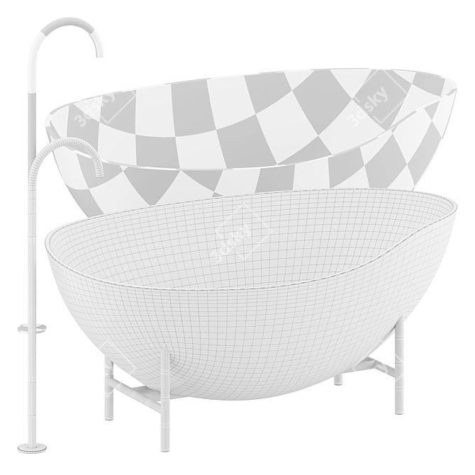 Kreoo KORA Bathtub 3D model image 3