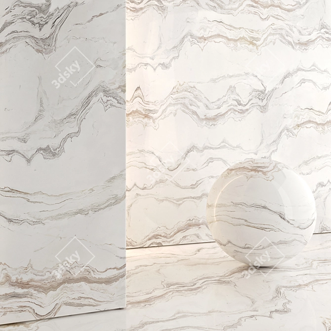 Luxury Marble Textured 3D Model 3D model image 1