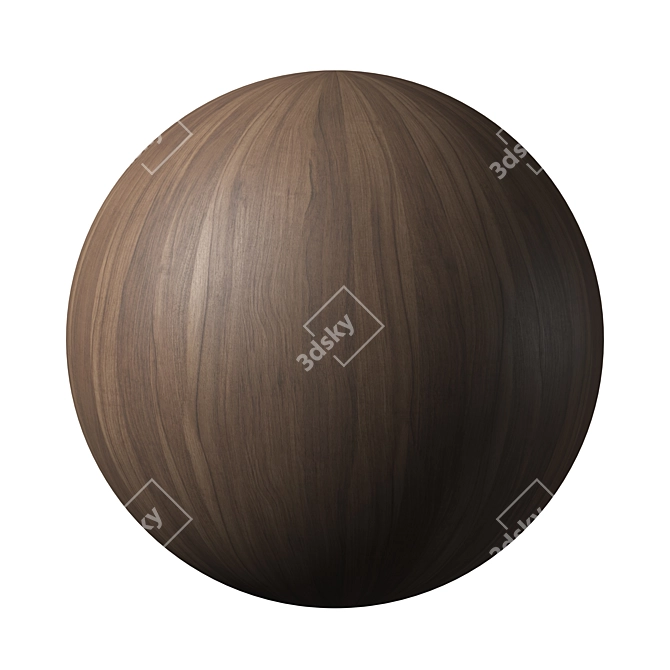 Walnut Wood 3D Model Set 3D model image 2