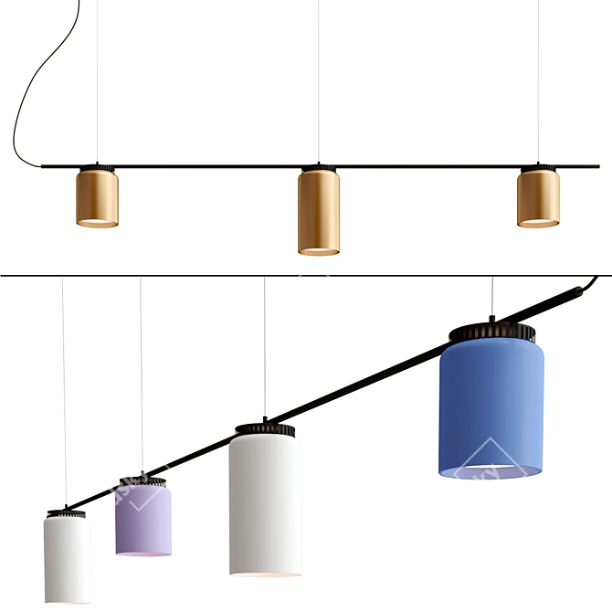 B.lux Aspen SH Suspension Light 3D model image 1