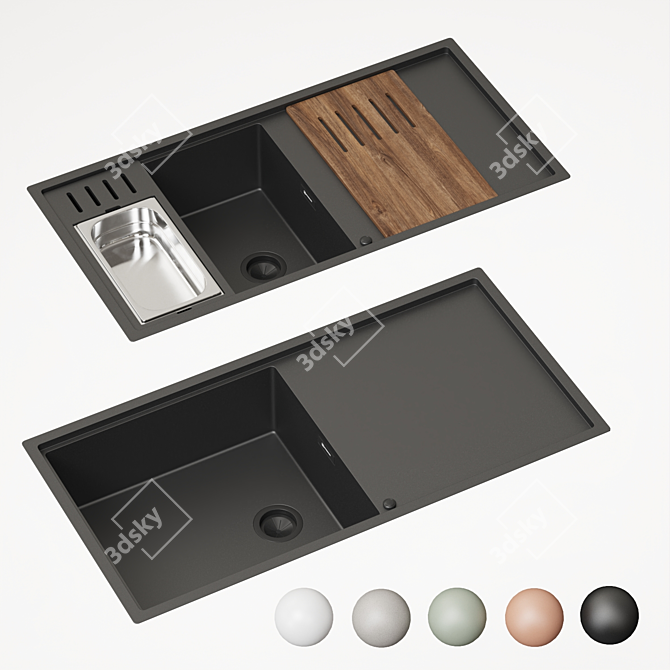 OMOIKIRI SINTESI 100 Sink: V-Ray Compatibility 3D model image 13