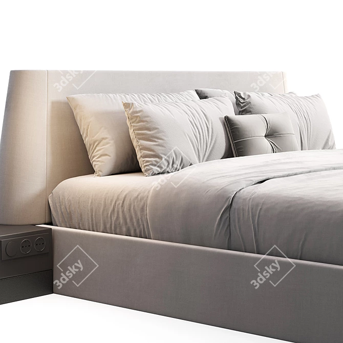  Modern Triangle Bed Design 3D model image 4