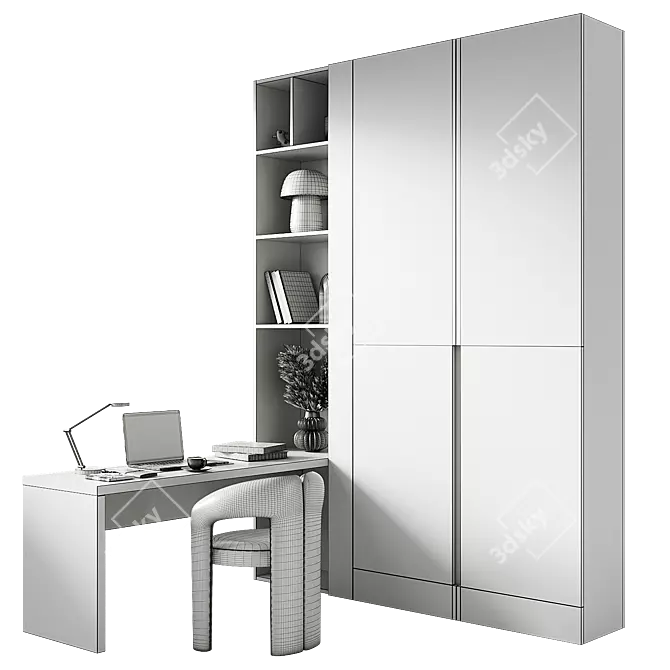  Modern Home Office Furniture Set 3D model image 3