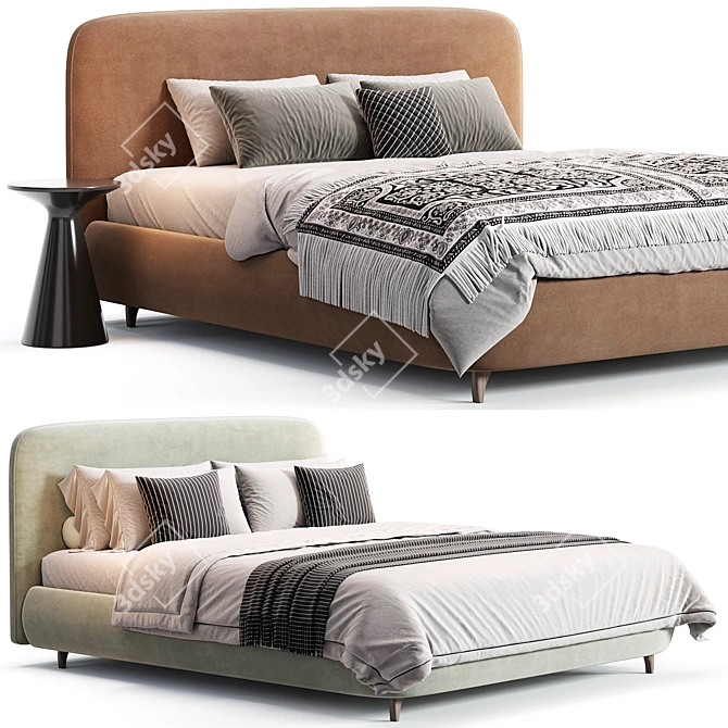 Modern Wanda Bed Design 2015 3D model image 1