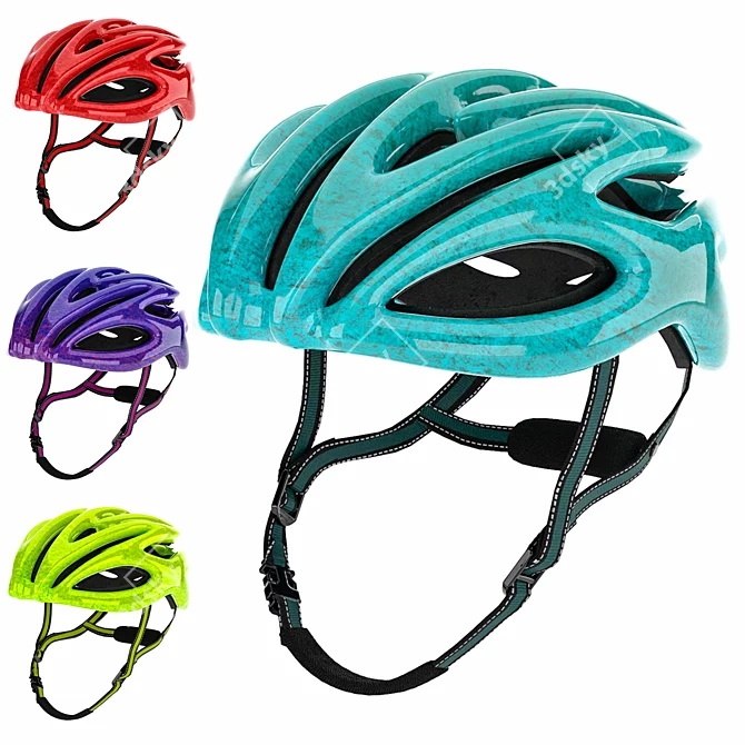 High-Quality 3D Bicycle Helmet Model for Vray 3D model image 9