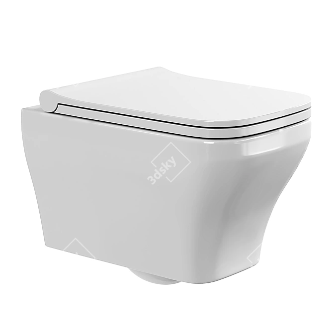 Allen Brau Infinity Wall-Hung Toilet 3D model image 1