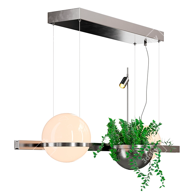 Sleek Pendant Light Fixture "GRO LONG 3D model image 3