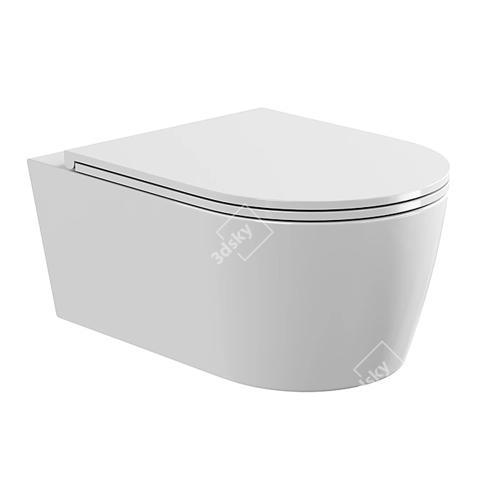 AM.PM Func Wall-Hung Toilet 3D model image 1