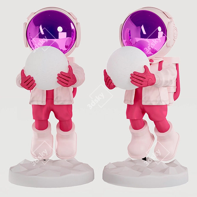 Fantasy Astronaut Floor Light 3D model image 4