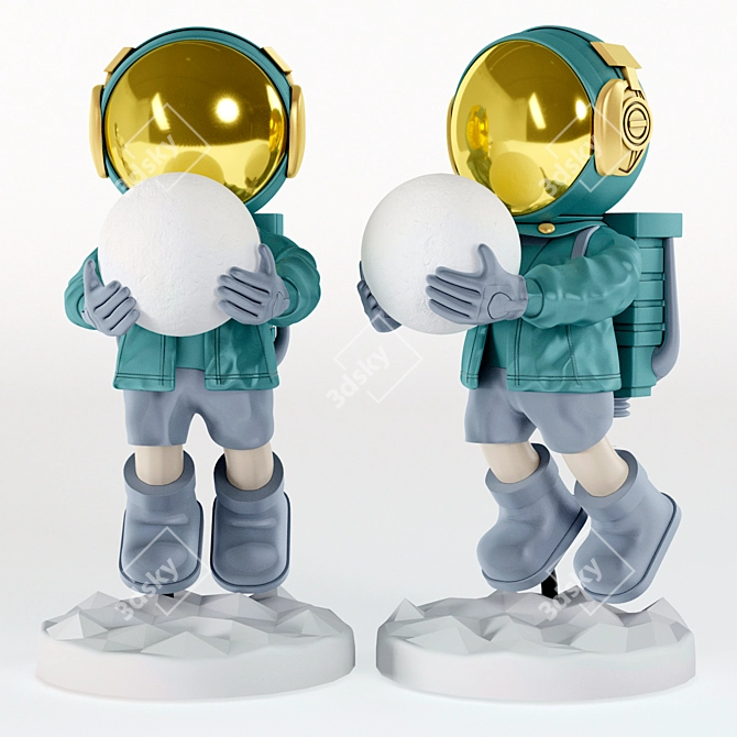 Fantasy Astronaut Floor Light 3D model image 5