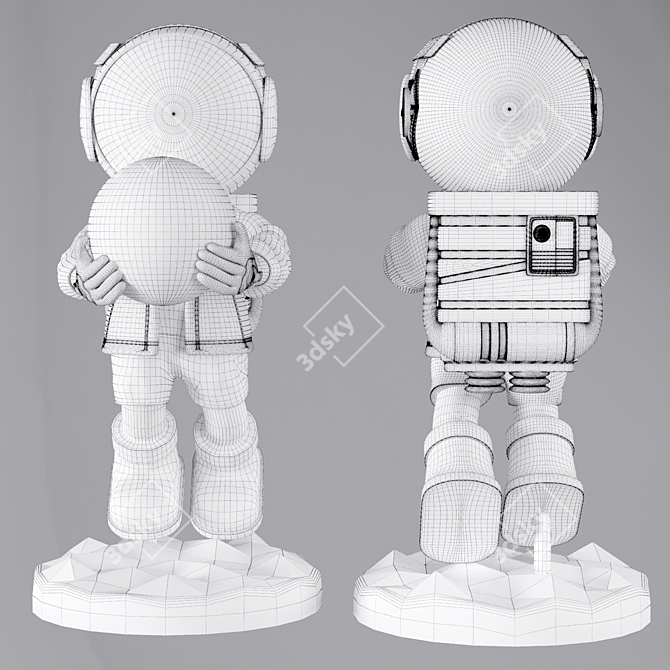 Fantasy Astronaut Floor Light 3D model image 7