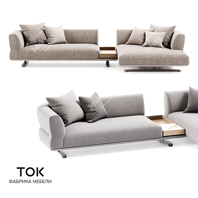 Elegant Modular Sofa Series "TAKT C1 3D model image 1