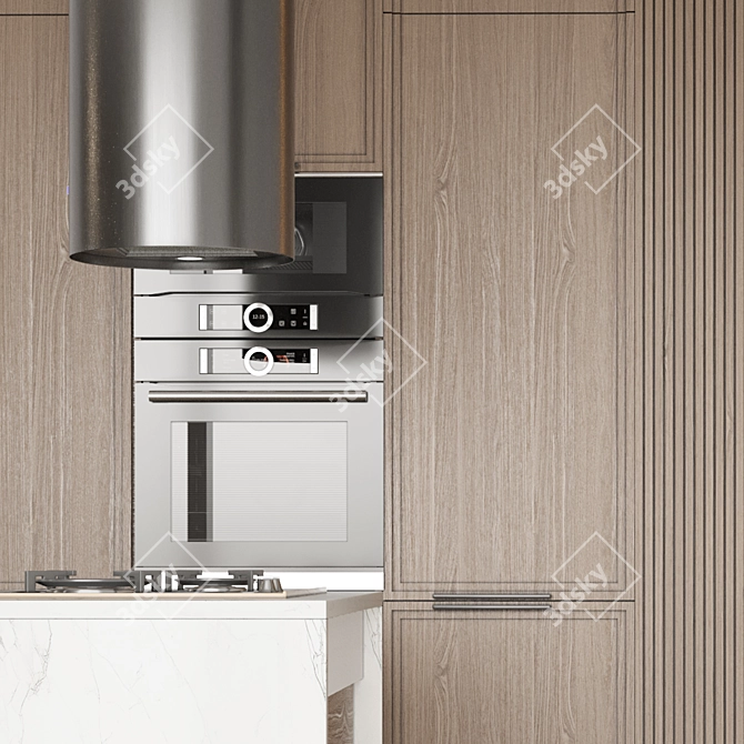 Modern L-Shaped Kitchen 3D Model 3D model image 5