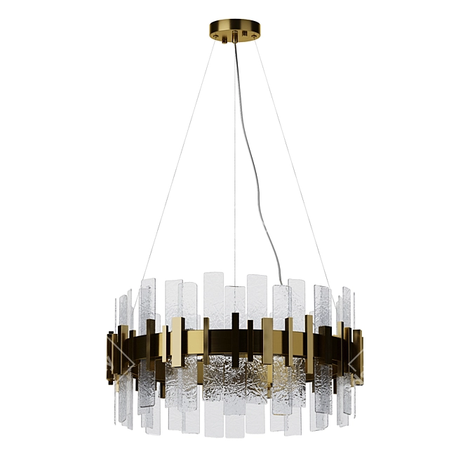 Alya Pendant Chandelier Gold Glass 3D model image 3