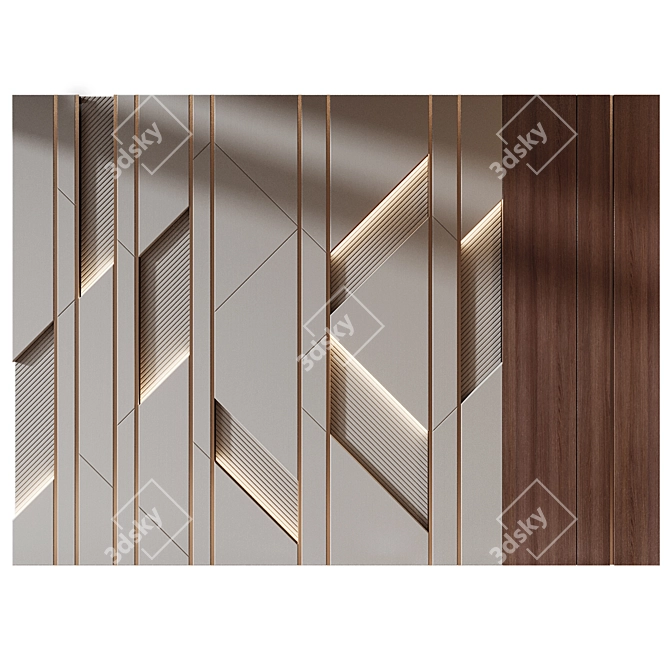 Decorative Wall Panel 3D Model 3D model image 1