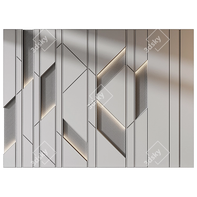 Decorative Wall Panel 3D Model 3D model image 2