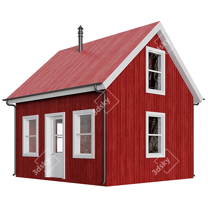 Norwegian Minimalist House 3D model image 1