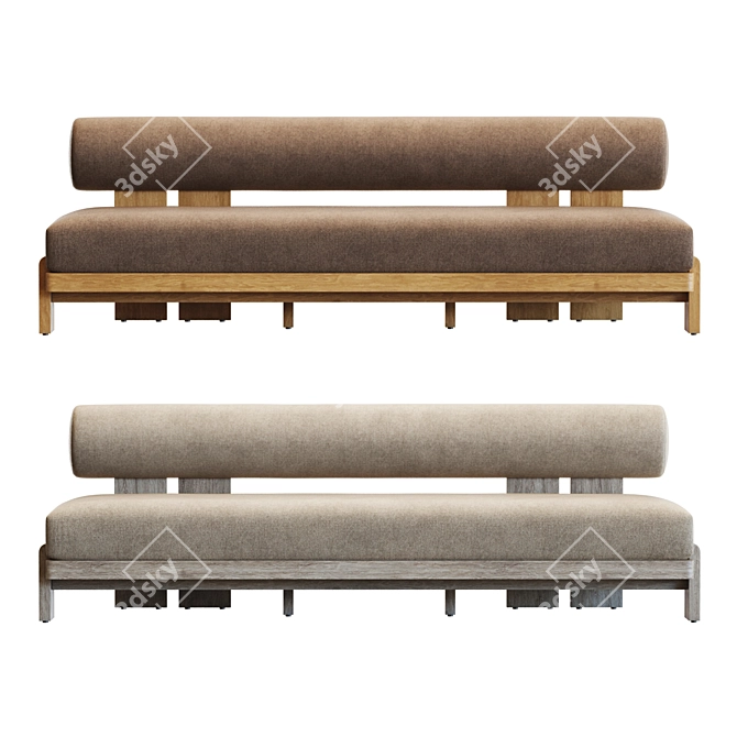 Vigo Teak Sofa 3D Model 3D model image 2