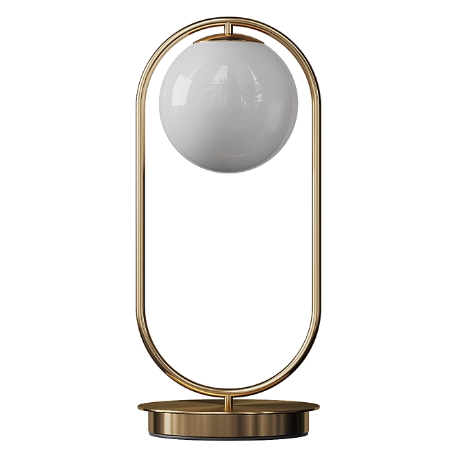 Brushed Gold Glass Ball Tablelamp 3D model image 4