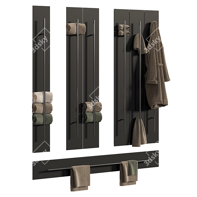 Versatile Towel Warmer Set 3D model image 3