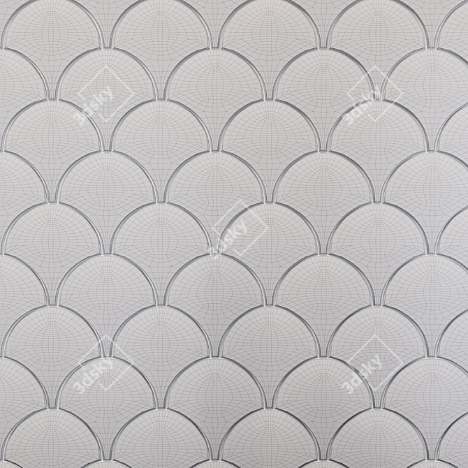 Luxury Metallic Mosaic Tile Set 3D model image 3