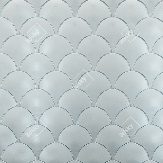 Luxury Metallic Mosaic Tile Set 3D model image 5