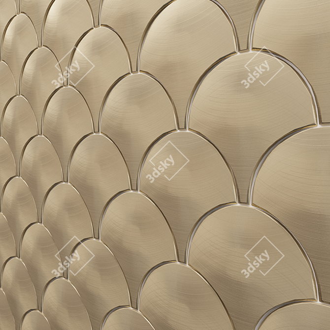 Luxury Metallic Mosaic Tile Set 3D model image 6