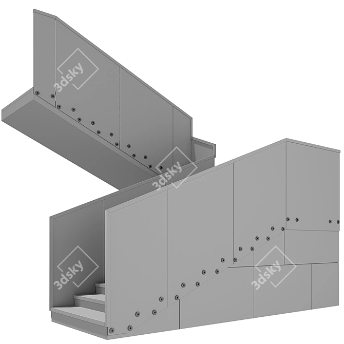 Modern Staircase Model No39 3D model image 4