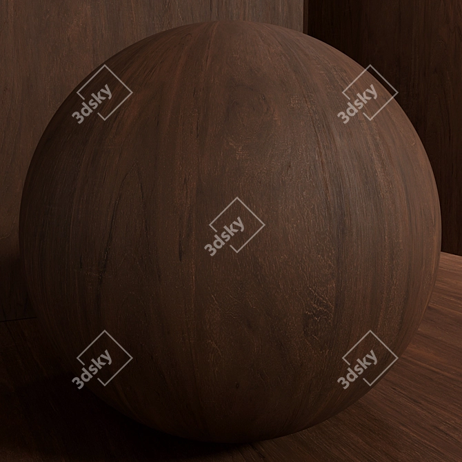 Seamless Ancient Wood Material Set 3D model image 6