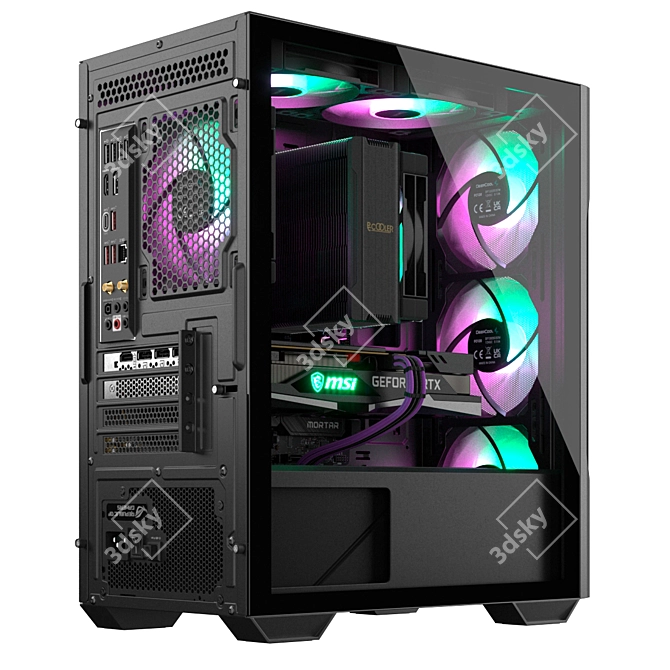 RGB Sync Gaming Mini PC 3D model image 5