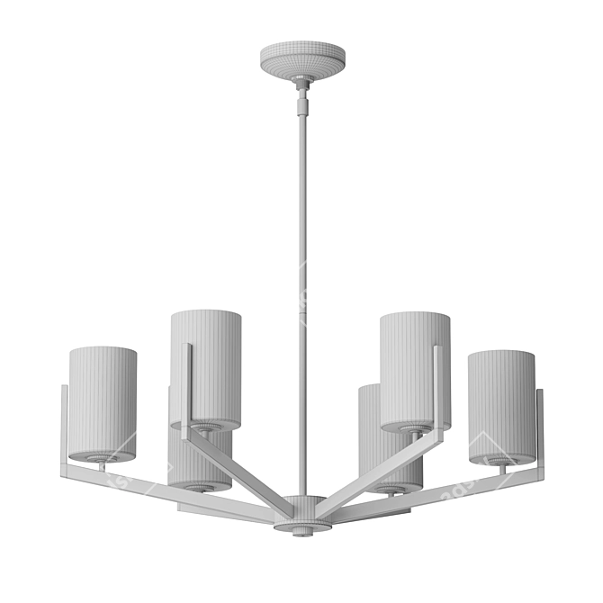 Kichler Adjustable Rod Chandelier 3D model image 3