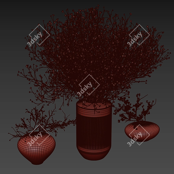 Botanical 3D Plants Set Bundle 3D model image 5