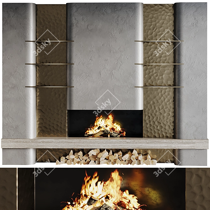 Legacy Corona Fireplace 26 - PBR Essentials 3D model image 2