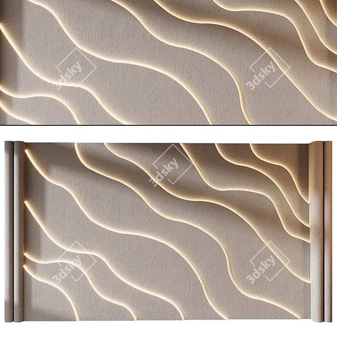 Gypsum Wall Panels Set 332 3D model image 1