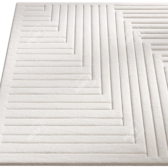 Ivory Connection Valley Rug 3D model image 3