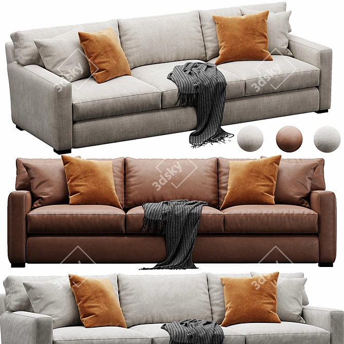 Customizable Axis Sofa: Plush Versatility 3D model image 1