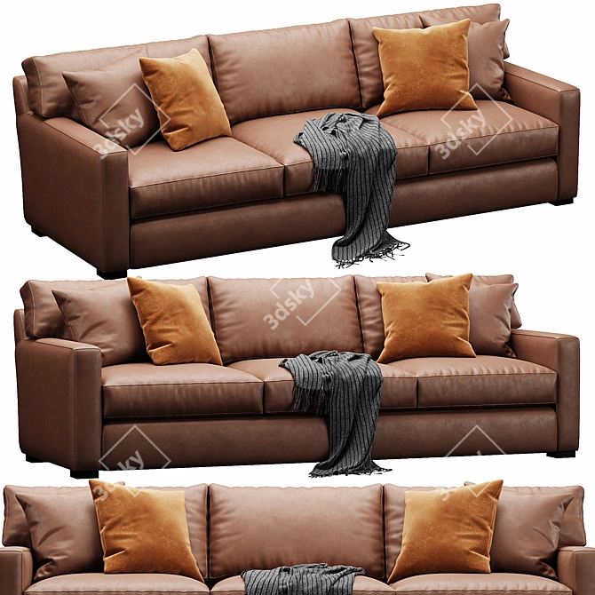 Customizable Axis Sofa: Plush Versatility 3D model image 4