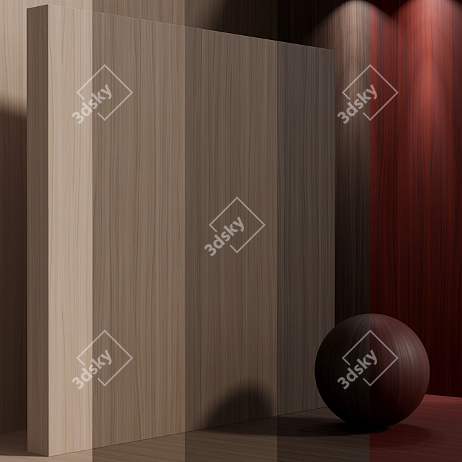 Cherry Seamless Wood Material Set 3D model image 1