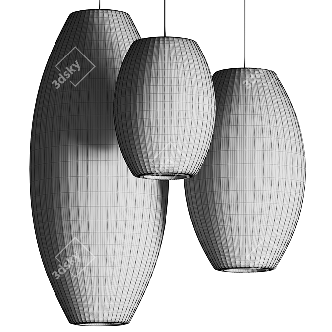 Modern Pendant Lamp Set - Vray/Corona 3D model image 5