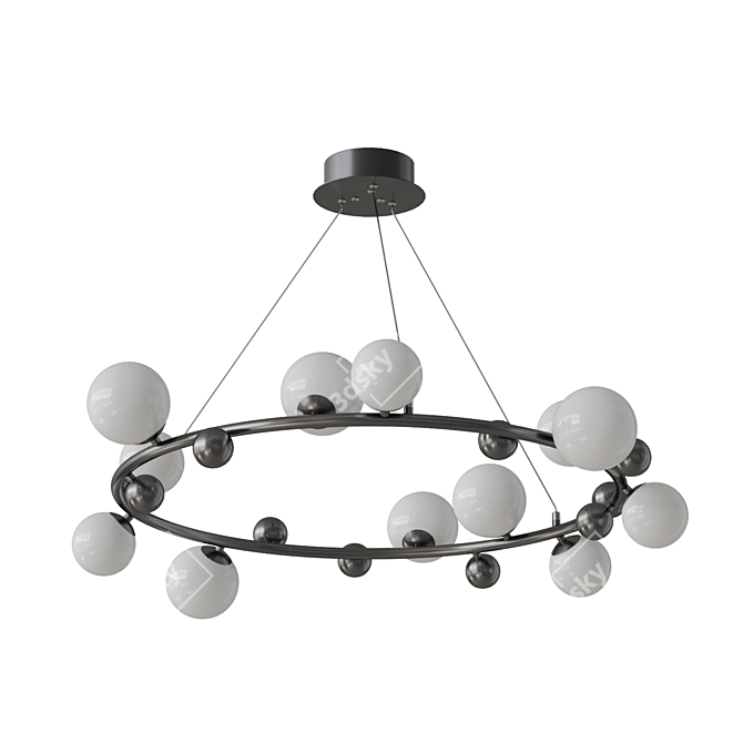 Elegant Ring Chandelier Lampatron 3D model image 1