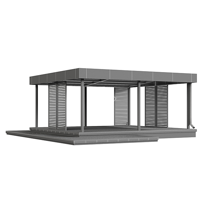 Outdoor Pergola Set Collection 3D model image 5