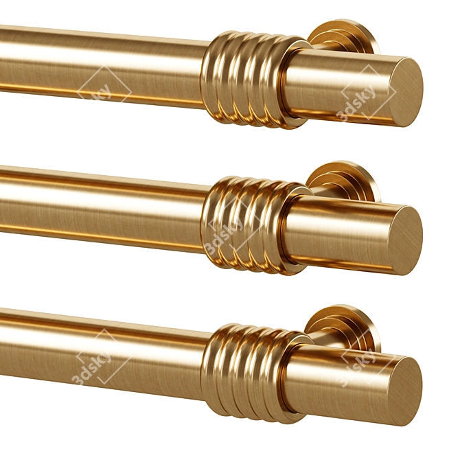 Brass Grove Handles & Knobs 3D model image 2