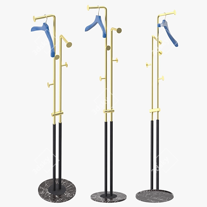 Iron Home Coat Rack Stand 3D model image 4