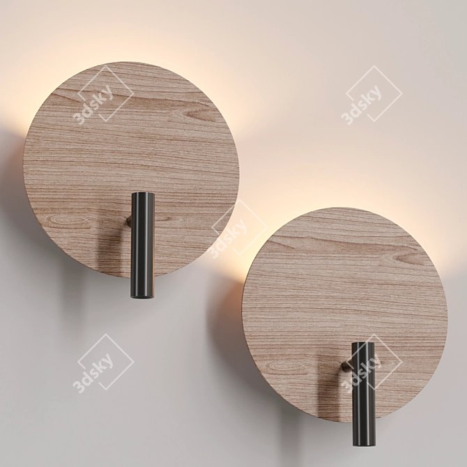 Sleek HEMPA Wall Light Set 3D model image 3